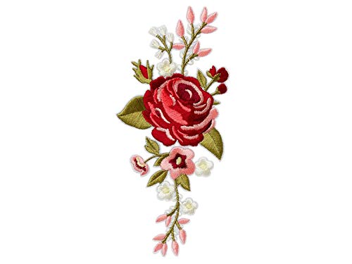 Applikation aufbügelbar Blütenranke bordeaux, ca6x15cm 16053 Applikation aufbügelbar Blütenranke bordeaux, ca6x15cm 16053 von Applikation