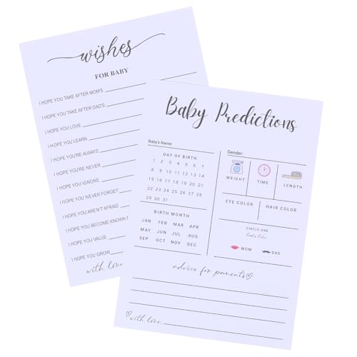 Apprabbr Spielkarten für Babypartys, Vorhersage- und Ratschläge für frischgebackene Eltern, lustige Party-Aktivität mit Wünschen für Mama und Papa, Jungen oder Mädchen, modernes minimalistisches Apprabbr Spielkarten für Babypartys, Vorhersage- und Ratschläge für frischgebackene Eltern, lustige Party-Aktivität mit Wünschen für Mama und Papa, Jungen oder Mädchen, modernes minimalistisches von Apprabbr