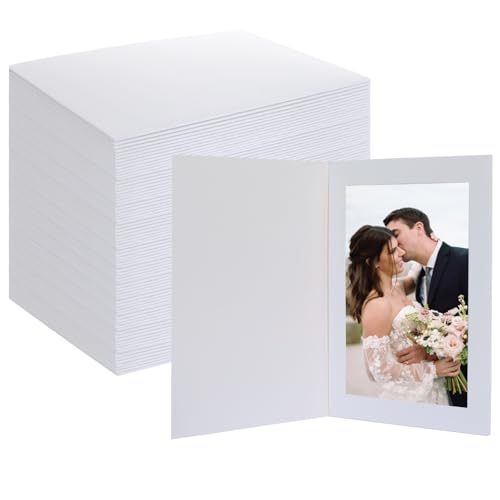Fotomappen, Karton, Bilderrahmen, Notizkarten, Papier, Grußkarten, Fotoeinlagen für Vatertag, Abschluss, Geburtstag, Hochzeit (Weiß, 200 Stück) von Apprabbr