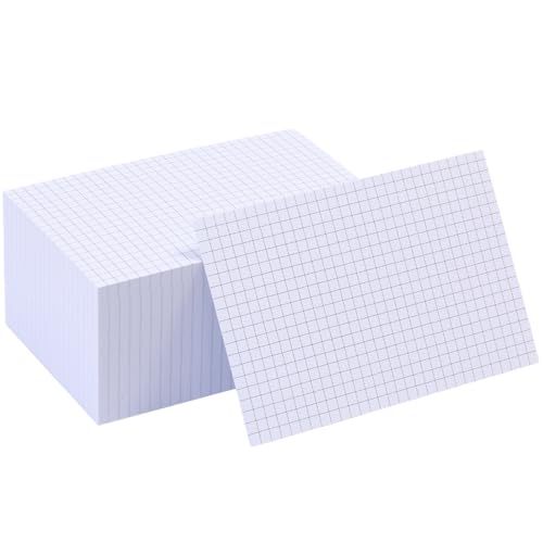 Karteikarten, 10 x 15 cm, doppelseitig, dick, liniert, schwere Karteikarten für Studium, Schule, Zuhause und Büro, Weiß, 100 Stück Karteikarten, 10 x 15 cm, doppelseitig, dick, liniert, schwere Karteikarten für Studium, Schule, Zuhause und Büro, Weiß, 100 Stück von Apprabbr