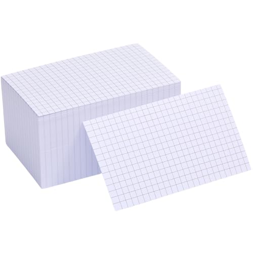 Karteikarten, 7,6 x 12,7 cm, doppelseitig, dick, liniert, schwere Karteikarten für Studium, Schule, Zuhause und Büro, Weiß, 100 Stück Karteikarten, 7,6 x 12,7 cm, doppelseitig, dick, liniert, schwere Karteikarten für Studium, Schule, Zuhause und Büro, Weiß, 100 Stück von Apprabbr