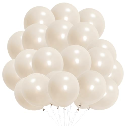 Sandweiße Luftballons, 30,5 cm, matt, Latexballon, neutrales Beige, für Geburtstag, Hochzeit, Jahrestag, Party-Dekoration (Sandweiß, 30 Stück - 30,5 cm) von Apradas