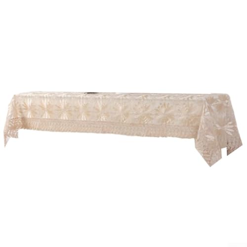 Aprilsunnyzone Kunstvoll gestaltete Spitzentischdecke mit Blumenmuster für elegantes Essen (40 x 220 cm) von Aprilsunnyzone