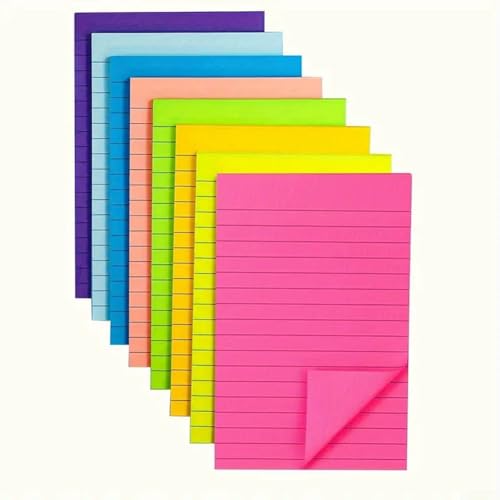 Aprilsunnyzone Selbstklebende Notizen, bunte Haftnotizen, Büro-, Schulbedarf, Erinnerungen für Wände, Türen, Kühlschrank von Aprilsunnyzone