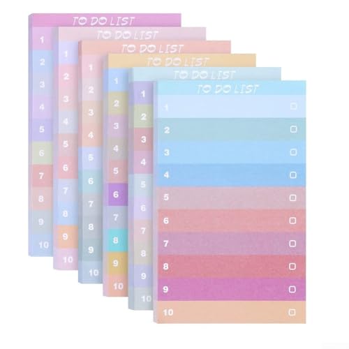 Aprilsunnyzone Selbstklebende Notizen für Erinnerungen, wichtige Notizen, 50 Blatt, mehrfarbig, liniert, für Wände, Türen, Kühlschrank von Aprilsunnyzone