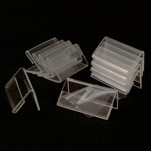 Aprilsunnyzone Transparente Acryl-Namenskartenhalter, 40 Stück, stabile Ständer für effektive Informationspräsentation (4 x 10 cm) von Aprilsunnyzone