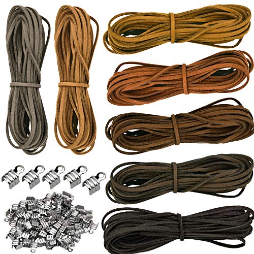 7 Stücke Lederband 5m x 2mm Lederschnur Kunstleder Band mit 100 Schnurenden Faux Leder Schnur Faden Bänder für Ketten Armband Halskette Schmuck 7 Stücke Lederband 5m x 2mm Lederschnur Kunstleder Band mit 100 Schnurenden Faux Leder Schnur Faden Bänder für Ketten Armband Halskette Schmuck von Aprilye