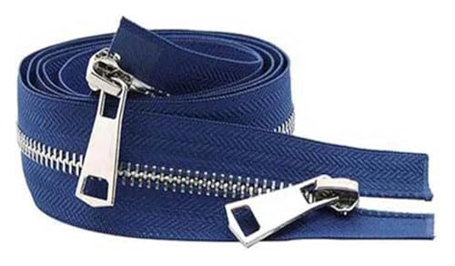 ApuaVireo&Co 5# Nähen Metall Nylon Reißverschlüsse Open-End Doppel Sliders 20-80cm Multicolor(Dark Blue,Gold Zipper 20Cm) von ApuaVireo&Co