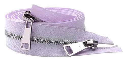 ApuaVireo&Co 5# Nähen Metall Nylon Reißverschlüsse Open-End Doppel Sliders 20-80cm Multicolor(Purple,Black Zipper 20Cm) von ApuaVireo&Co