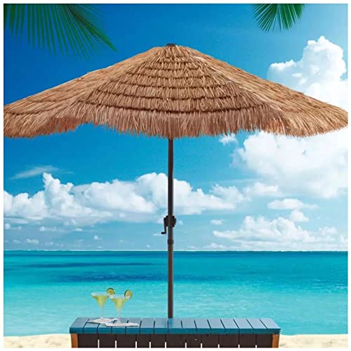 ApuaVireo&Co 8ft/240cm Hawaii-Strohschirm, tropischer Palapa-Strandschirm aus Raffiabast mit Kurbel, Sonnenschutzschirm LSF 50+, 6 Streben ApuaVireo&Co 8ft/240cm Hawaii-Strohschirm, tropischer Palapa-Strandschirm aus Raffiabast mit Kurbel, Sonnenschutzschirm LSF 50+, 6 Streben von ApuaVireo&Co