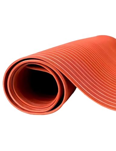 ApuaVireo&Co Antistatische Schreibtischunterlage, Hochspannungs-Isoliergummimatte, 0,6 x 100–300 cm, mehrfarbig(Red,100x0.6x180cm) von ApuaVireo&Co