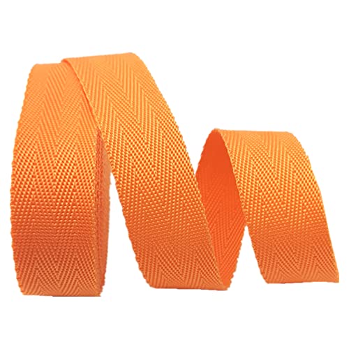 ApuaVireo&Co Gurtband 25 mm, Polypropylen-Gurtband 1 Zoll, Polstergurtband for Stühle und Sofas(Orange,25mm x 10Yards) von ApuaVireo&Co