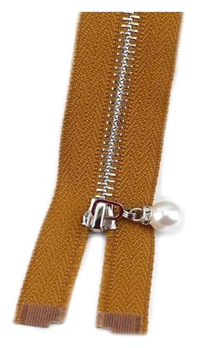 ApuaVireo&Co Metall-Nähreißverschlüsse aus Nylon, 5 Stück, 15–70 cm, Verschiedene Größen, Mehrfarbig, for Heimwerkerarbeiten, Taschen, Schneiderei(Bruin,Open End 60Cm) von ApuaVireo&Co