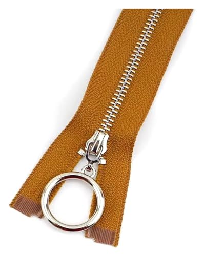 ApuaVireo&Co Nylon-Reißverschlüsse mit Metallzähnen, 5 Stück, Mehrfarbig, 15–70 cm, for DIY-Näharbeiten, Basteln, Taschen(Bruin,Open End 70Cm) von ApuaVireo&Co
