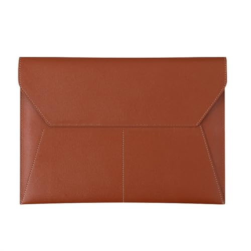 PU Leder Umschlag Tasche Halter Dokumentenhalter aus Leder, A4-Datei-Organizer, mehrfarbig, Größe 23,5 x 33 cm, 2 Stück(Brown) von ApuaVireo&Co