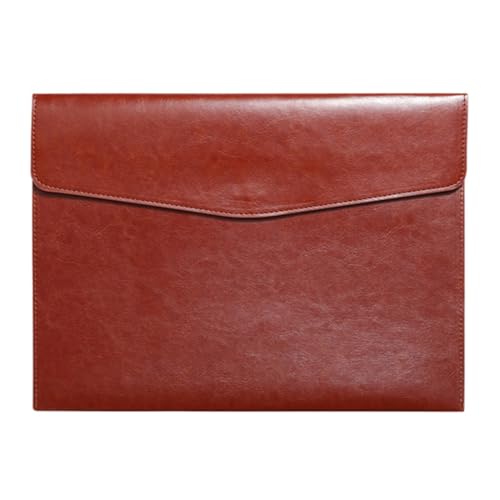 PU Leder Umschlag Tasche Halter Dokumentenhülle aus Leder, A4, for die Aufbewahrung von Geschäftsakten, Rot, 33 x 24,5 cm(Red 1) von ApuaVireo&Co