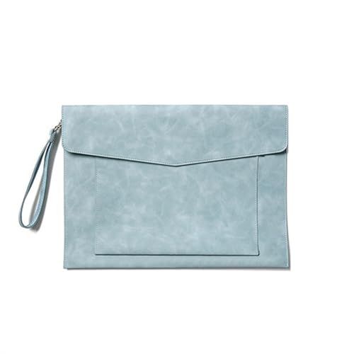 PU Leder Umschlag Tasche Halter Dokumententasche aus PU-Leder, 330 x 240 mm, mehrfarbig, 2er-Pack(Blue) von ApuaVireo&Co