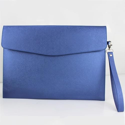 PU Leder Umschlag Tasche Halter Dokumententasche aus PU-Leder, mehrfarbig, 235 x 330 mm(Blue) von ApuaVireo&Co