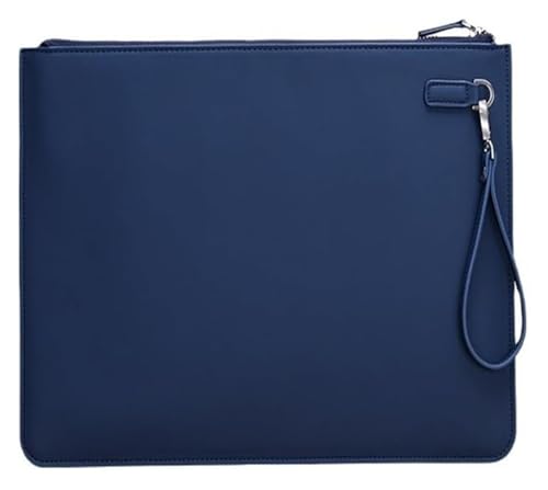 PU Leder Umschlag Tasche Halter Lederumschlag Bargeld Brieftasche Dokumentenhalter Dateiordner A4 Business Datei Beutel Multicolor 24,8 x 34,5 cm(Blue) von ApuaVireo&Co