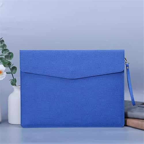 PU Leder Umschlag Tasche Halter PU-Leder-Dokumententasche, Aktenhalter, Organizer, Größe A4, 25 x 33 cm, mehrfarbig(Blue) von ApuaVireo&Co
