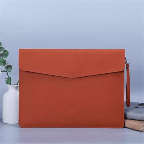 PU Leder Umschlag Tasche Halter PU-Leder-Dokumententasche, Aktenhalter, Organizer, Größe A4, 25 x 33 cm, mehrfarbig(Brown) von ApuaVireo&Co