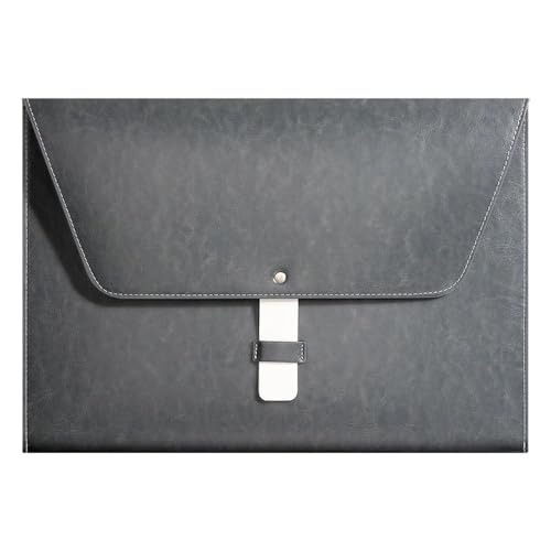 PU Leder Umschlag Tasche Halter PU-Leder-Dokumententasche, Organizer, 376 x 265 mm, Grau PU Leder Umschlag Tasche Halter PU-Leder-Dokumententasche, Organizer, 376 x 265 mm, Grau von ApuaVireo&Co
