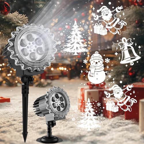 Projektor Weihnachten Aussen, Dynamische LED Schneeflocken Projektor Lampe IP65 Christmas sprojektor für Weihnachten Dekorationen Außen Innen Garten von Aqash