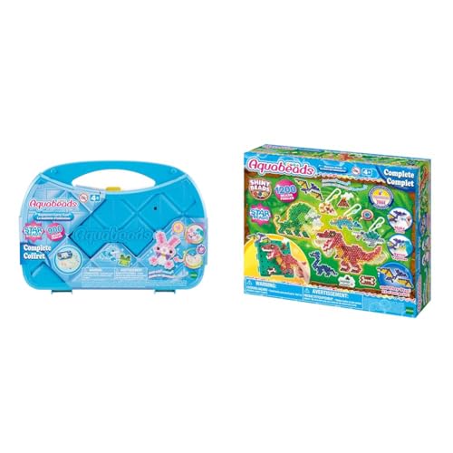 Aquabeads 31912 Starter Set im Koffer & 31994 Dinosaurier Bastelset - Small von Aquabeads