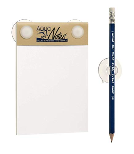 Einzigartiges Papier - Wasserabweisender Notizblock für Die Dusche mit Stifthalter - Ungewöhnliches, lustiges für Männer und Frauen - Wasserdichte Notizzettel, Aqua Notes Waterproof Notepad Einzigartiges Papier - Wasserabweisender Notizblock für Die Dusche mit Stifthalter - Ungewöhnliches, lustiges für Männer und Frauen - Wasserdichte Notizzettel, Aqua Notes Waterproof Notepad von Aqua Notes