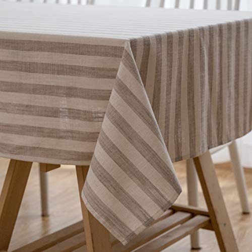 Aquazolax Leinen-Halloween-Tischdecke, quadratisch, gestreift, Tischdecke für kleine Partys, Kuchen-, Kaffee- und Esstische, 137,2 x 137,2 cm, Taupe Linien-Design Aquazolax Leinen-Halloween-Tischdecke, quadratisch, gestreift, Tischdecke für kleine Partys, Kuchen-, Kaffee- und Esstische, 137,2 x 137,2 cm, Taupe Linien-Design von Aquazolax