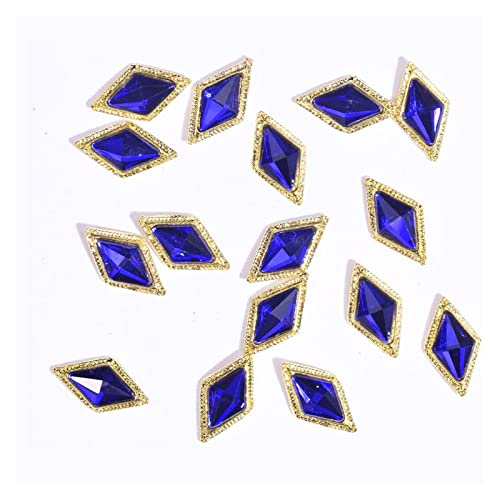Aqxyedc 100 stücke Nagelhörer Heißer Verkauf 3D. Legierung Nail Art Schmuck mit quadratischen Diamanten Gold Metall Nageldekoration 394-401 wanglan(Color:Bianco) von Aqxyedc