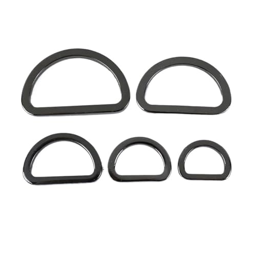 Aqxypas 10/20 Stück 16/20/25/32/38 mm Metall-OD-Ringschnallen for Flache Taschen, Geldbörsengurte, verstellbare Schnallen for Selbermachen von Kleidungsstücken(GunBlack,25mm-10Pcs) von Aqxypas