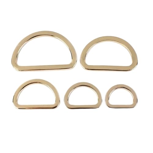 Aqxypas 10/20 Stück 16/20/25/32/38 mm Metall-OD-Ringschnallen for Flache Taschen, Geldbörsengurte, verstellbare Schnallen for Selbermachen von Kleidungsstücken(LightGold,25mm-20Pcs) von Aqxypas