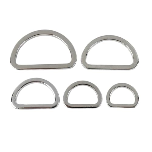 Aqxypas 10/20 Stück 16/20/25/32/38 mm Metall-OD-Ringschnallen for Flache Taschen, Geldbörsengurte, verstellbare Schnallen for Selbermachen von Kleidungsstücken(Silver,38mm-20Pcs) von Aqxypas