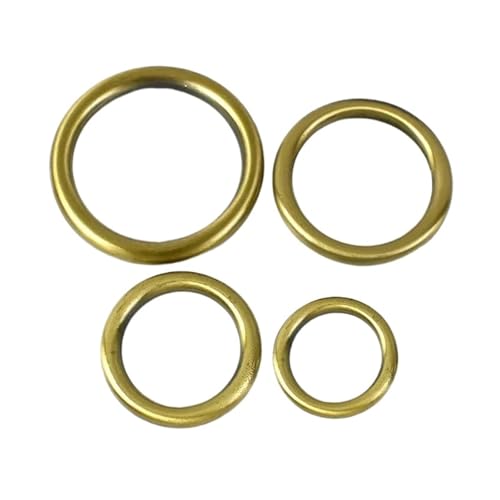Aqxypas 5/10 Stück 20–38 mm Metallschnallen for Taschengurte, OD-Ringverschluss, Schlüsselanhänger, Haken, Druckknopf, DIY-Lederhandwerk, Zubehör(BF318-Brass,25mm-5Pcs) von Aqxypas