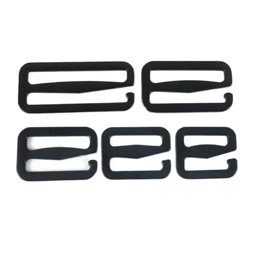 Aqxypas 5/10 Stück 20–50 mm Metall-Tri-Glide-Haken for Einstellen der Schnalle for Taschen, Gürtel, BH-Träger, Schiebeverschluss, Haken, DIY-Nähzubehör(Black,50mm-10Pcs) von Aqxypas