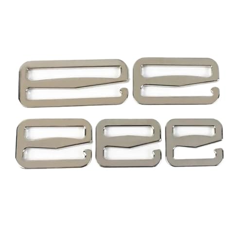 Aqxypas 5/10 Stück 20–50 mm Metall-Tri-Glide-Haken for Einstellen der Schnalle for Taschen, Gürtel, BH-Träger, Schiebeverschluss, Haken, DIY-Nähzubehör(Silver,20mm-10Pcs) von Aqxypas