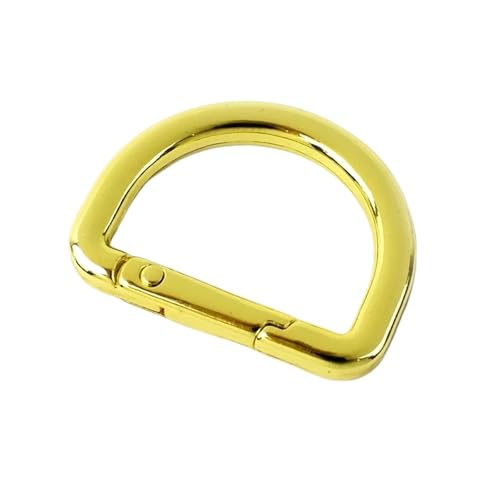Aqxypas 5/10 Stück Metallschnallen for Taschengurte, D-Ringe, Verschluss, Gürtel, Gurtband, Clip, Schnalle, Feder, Schlüsselanhänger, Karabinerhaken, DIY-Zubehör(KGold,25mm-10Pcs) von Aqxypas