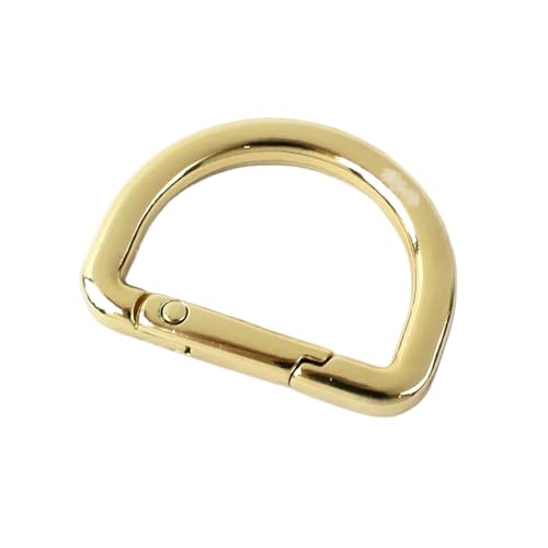 Aqxypas 5/10 Stück Metallschnallen for Taschengurte, D-Ringe, Verschluss, Gürtel, Gurtband, Clip, Schnalle, Feder, Schlüsselanhänger, Karabinerhaken, DIY-Zubehör(LightGold,25mm-10Pcs) von Aqxypas