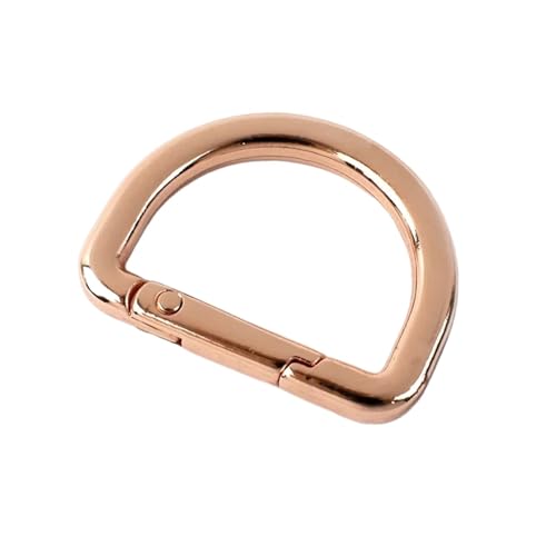 Aqxypas 5/10 Stück Metallschnallen for Taschengurte, D-Ringe, Verschluss, Gürtel, Gurtband, Clip, Schnalle, Feder, Schlüsselanhänger, Karabinerhaken, DIY-Zubehör(Rosegold,25mm-10Pcs) von Aqxypas