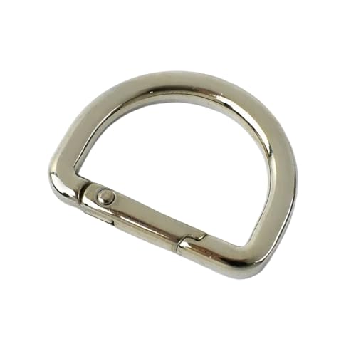 Aqxypas 5/10 Stück Metallschnallen for Taschengurte, D-Ringe, Verschluss, Gürtel, Gurtband, Clip, Schnalle, Feder, Schlüsselanhänger, Karabinerhaken, DIY-Zubehör(Silver,25mm-10Pcs) von Aqxypas