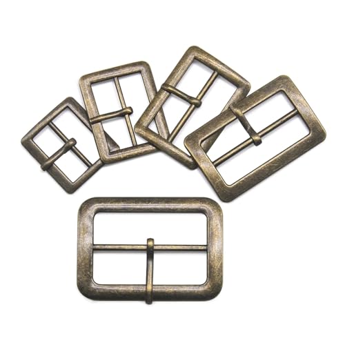 Aqxypas Neu 10 Teile/los 20mm/25mm/30mm/35mm/40mm Silber Bronze Gold Platz Metall Schuhe Tasche Gürtel Schnallen Dekoration DIY Zubehör Nähen(Bronze 703,30mm) von Aqxypas