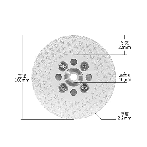Aqxyxsw 4; 100 mm gelöteter Diamant Doppelstern M10M14 Flansch Trennschleifscheibe Marmor Steinboden Renovierung Winkelschleifer Polierpad fangzi (Color : M10 Screw, Size : 45_100MM) von Aqxyxsw