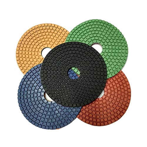 Aqxyxsw 7 Stück/Los 125 mm Diamant-Polierpad for Granit-Marmor-Steinboden 5-Zoll-Nass-Polierpads Granding Disc 5DS1 fangzi (Size : 2000, Color : 7 PCS_5 INCHES) von Aqxyxsw