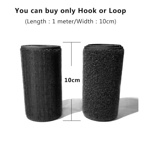 Aqxyxsw GUYTRM 10 cm Breite Haken und Schleife Kein Klebstoff Haken Schleife Verschluss Band Nähen Magic Tape Aufkleber Strap Couture Kleidung Zubehör lingli(Hook add LoopBlack) von Aqxyxsw