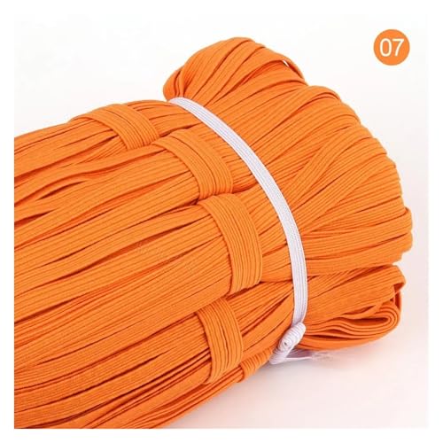 Aqxyxsw GUYTRM 6mm Bunte hochelastische Gummibänder Seil Gummiband Linie Spandex Band Nähen Spitzenbesatz Taillenband Bekleidungszubehör 5M lingli(07 Orange) von Aqxyxsw