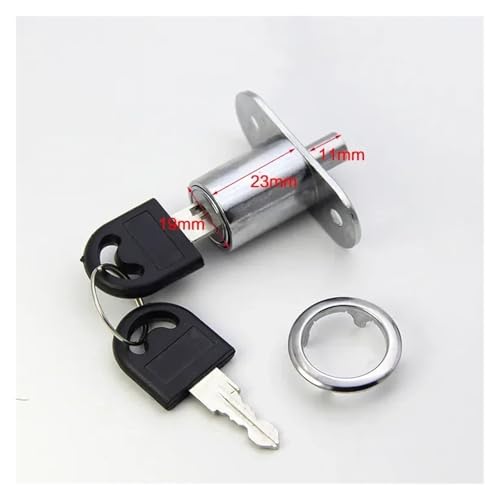 GUYTRM Nockenzylinderschlösser 22/32 mm Zungentürriegel Riegel Holzschrank Kleiderschrank Schiebetür mit Schlüssel Legierung Möbelbeschläge lingli(22mm) von Aqxyxsw