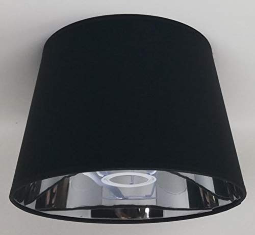 25 cm schwarzer Stoff Empire Lampenschirm Silberfutter handgefertigter Tischlampenschirm 25 cm schwarzer Stoff Empire Lampenschirm Silberfutter handgefertigter Tischlampenschirm von ArG Lighting