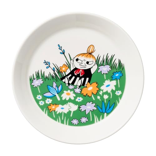 Arabia Teller aus der Little My and Meadow Kollektion, mit Muminmotiven, Material: Keramik, Farbe: mehrfarbig, spülmaschinengeeignet, Durchmesser: 19cm, 1062215 von アラビア