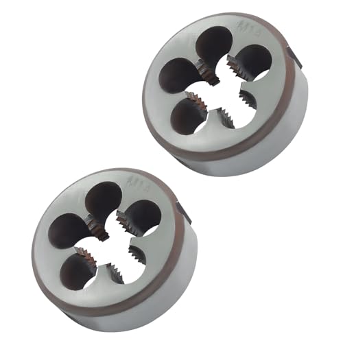 Aracombie 2 x metrische runde Gewindeschneider, M14 x 2, Maschinengewinde-Stanzformen für Präzisionsschnitte auf Stahl, Gusseisen, Aluminium und Kupfer Aracombie 2 x metrische runde Gewindeschneider, M14 x 2, Maschinengewinde-Stanzformen für Präzisionsschnitte auf Stahl, Gusseisen, Aluminium und Kupfer von Aracombie